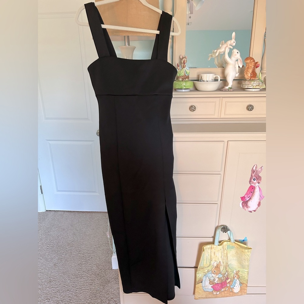 ASOS scuba tight midi dress with slit